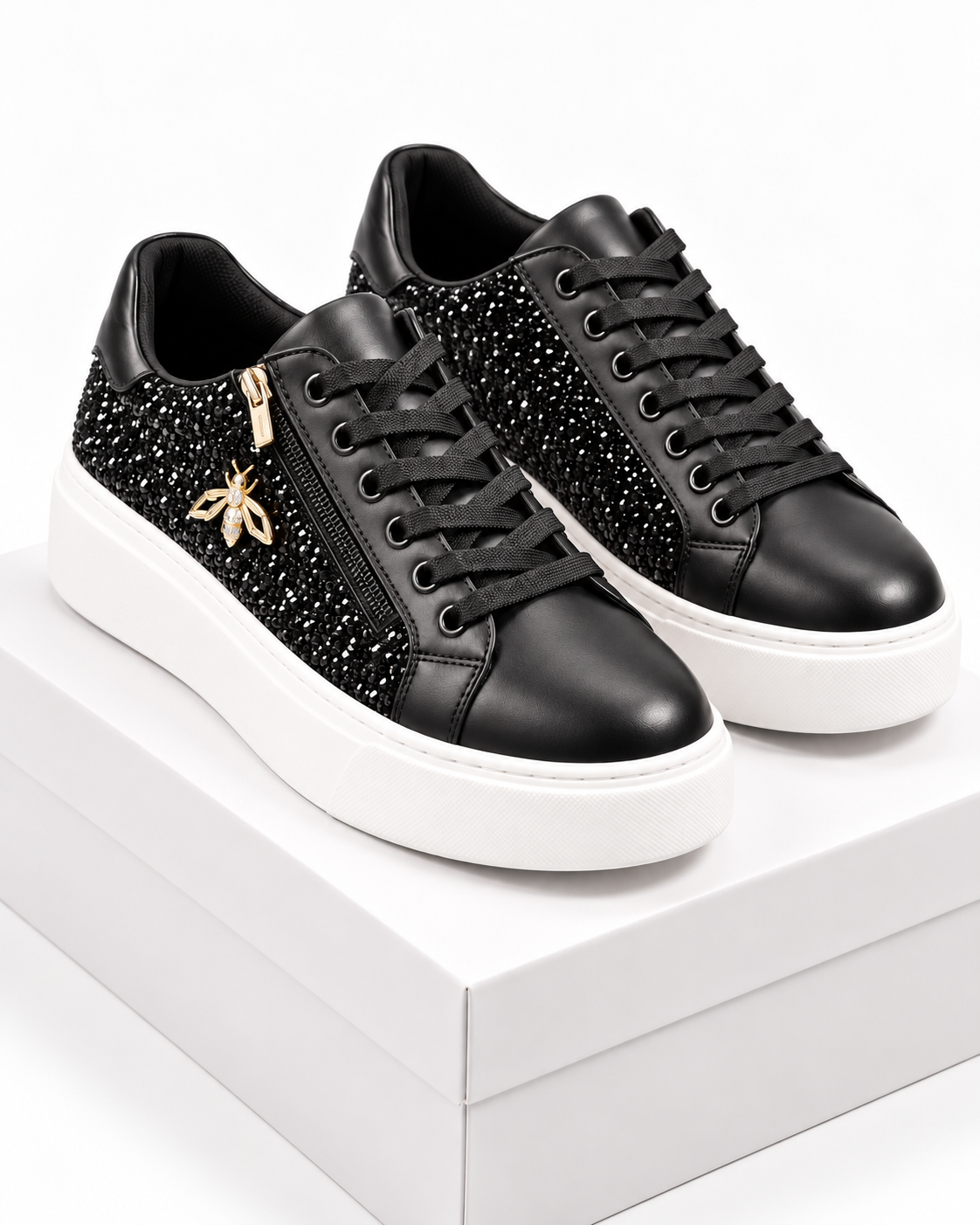 Zavessia – Sneakers Donna Glitter con Ape Dorata