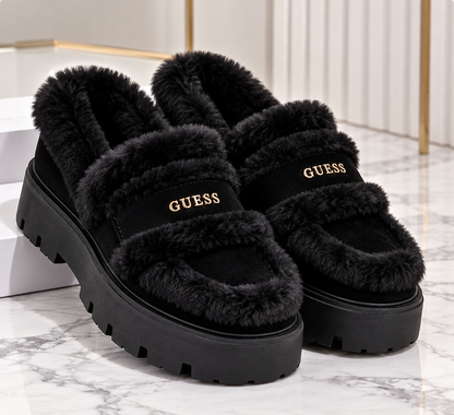GUESS – Mocassini Donna Platform con Pelliccia Luxury