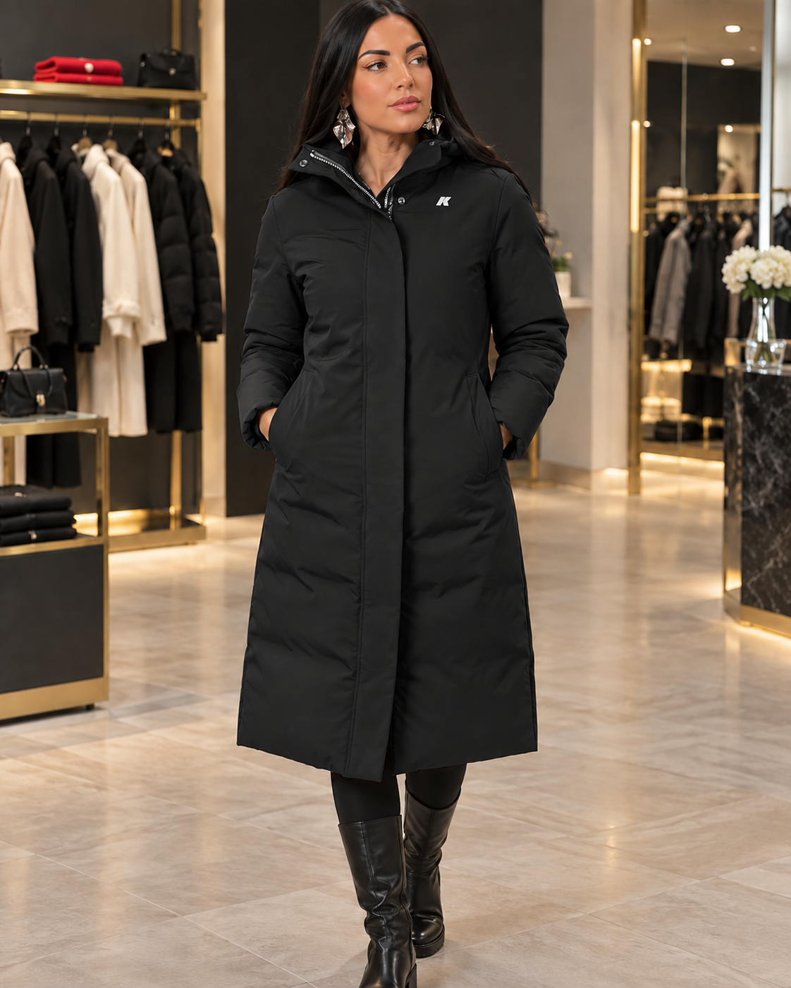 Piumino K-Way Lungo Donna