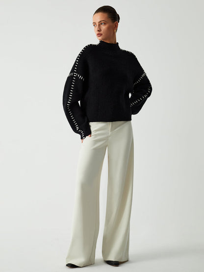 Alma |Pullover Con Cuciture Grossolane
