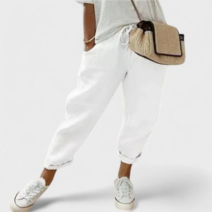 Nicole | Pantaloni in Cotone Artigianale da Donna