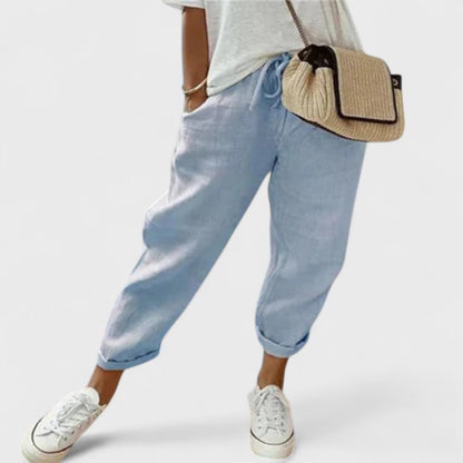 Nicole | Pantaloni in Cotone Artigianale da Donna