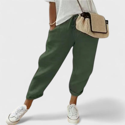 Nicole | Pantaloni in Cotone Artigianale da Donna