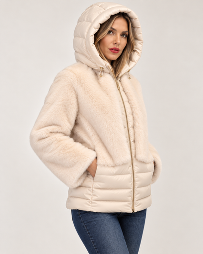 Cavellia – Piumino Donna Luxury con Ecopelliccia