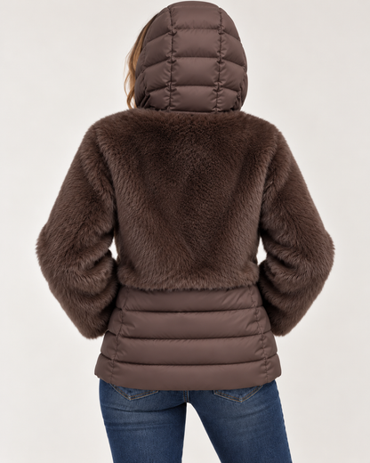 Cavellia – Piumino Donna Luxury con Ecopelliccia