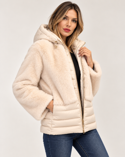 Cavellia – Piumino Donna Luxury con Ecopelliccia