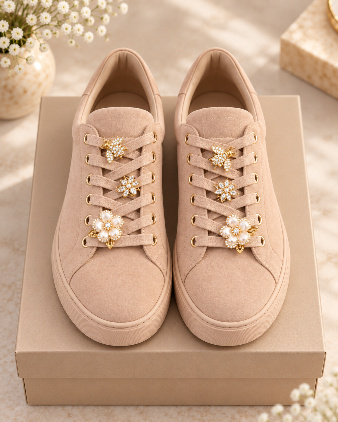 Zavelya – Sneakers Donna Chic con Perline e Brillantini