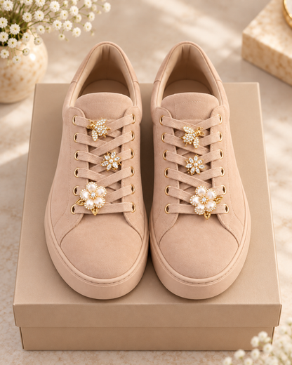 Zavelya – Sneakers Donna Chic con Perline e Brillantini