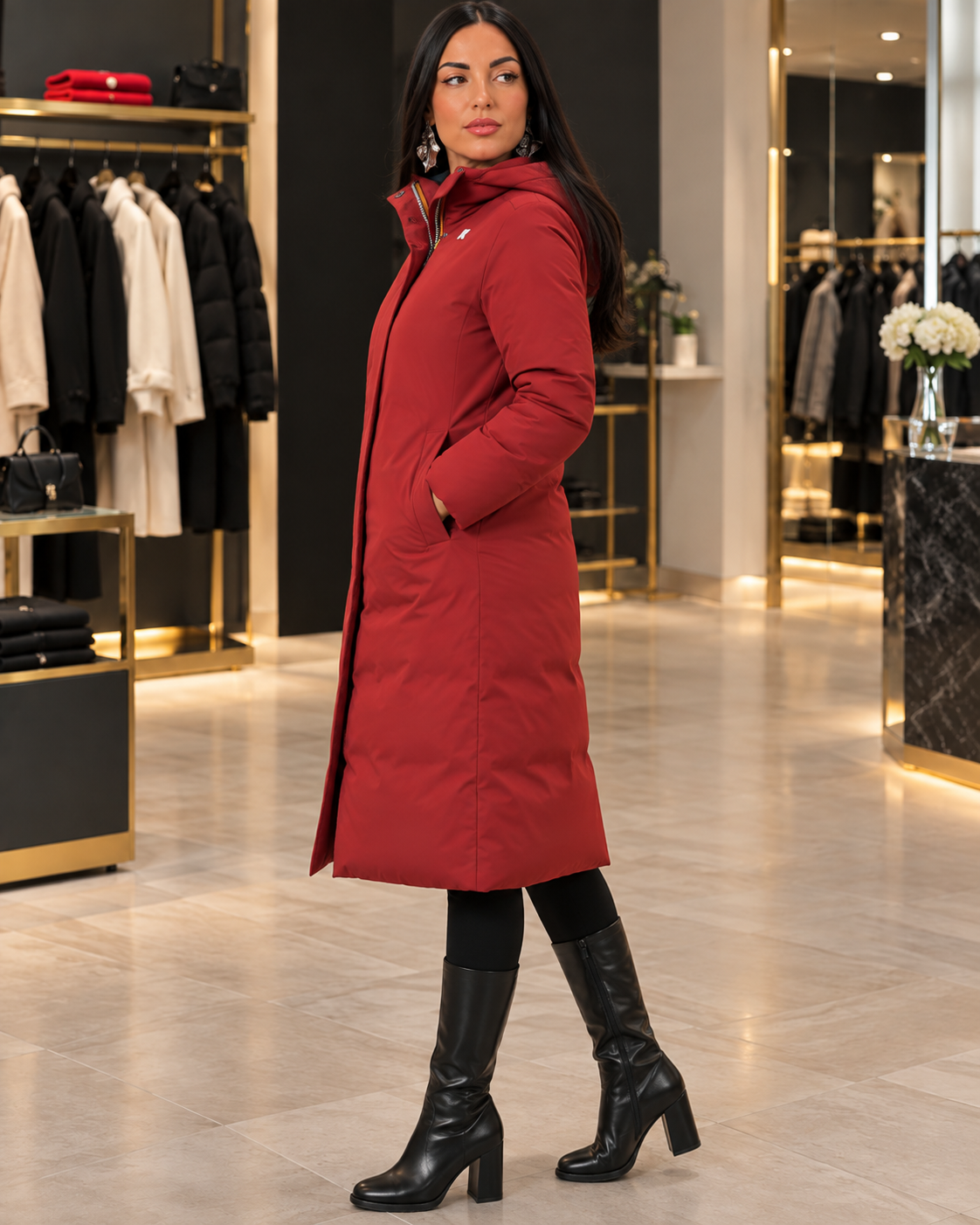 Piumino K-Way Lungo Donna